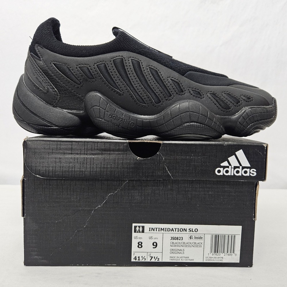 Adidas Intimidation SLO Slip On Sneakers JS0823 Triple Black Mens Size 8